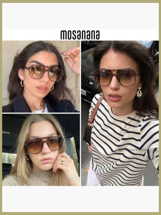 Oversized Aviator Sunglasses with Polarized Lenses and UV Protection main image 7